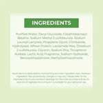 List of ingredients on a green background
