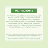List of ingredients on a green background