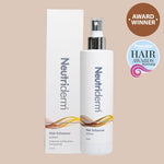 Neutriderm Hair Enhancer Lotion, 250ml, with packaging displayed and featuring the Prevention Healthy Hair Awards Winner badge for hair enhancement.