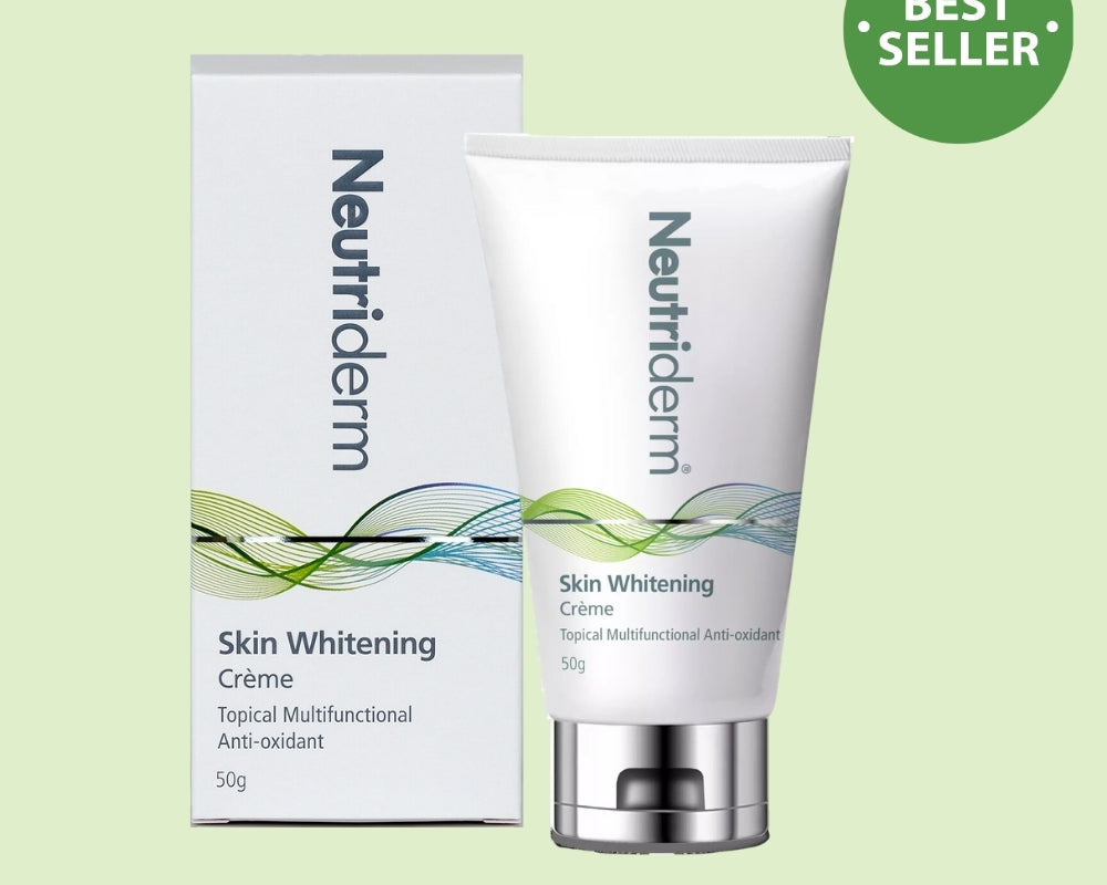 Neutriderm Skin Whitening Crème, 50g, with packaging displayed and a Best Seller badge.