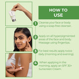 Steps for using Neutriderm Skin Whitening Crème: cleanse skin, apply to hyperpigmented areas, use twice daily, and apply SPF in the morning.