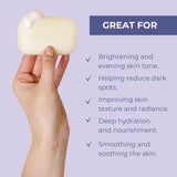 Image of a model's hand holding Neutriderm Illuminating Body Duo product with the text describing whom the product is great for.