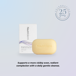 Neutrderm Brightening bar and packaging on a light blue background