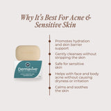 Dermavive Acne & Sensitive Skin Cleansing Bar with Colloidal Oatmeal