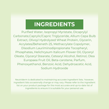 List of ingredients on a green background