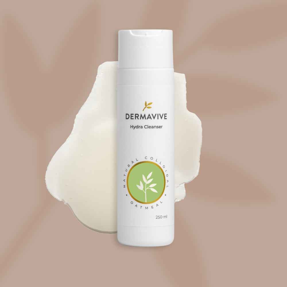 Dermavive Hydra Cleanser for Sensitive Skin with Natural Colloidal Oatmeal in 250ml bottle